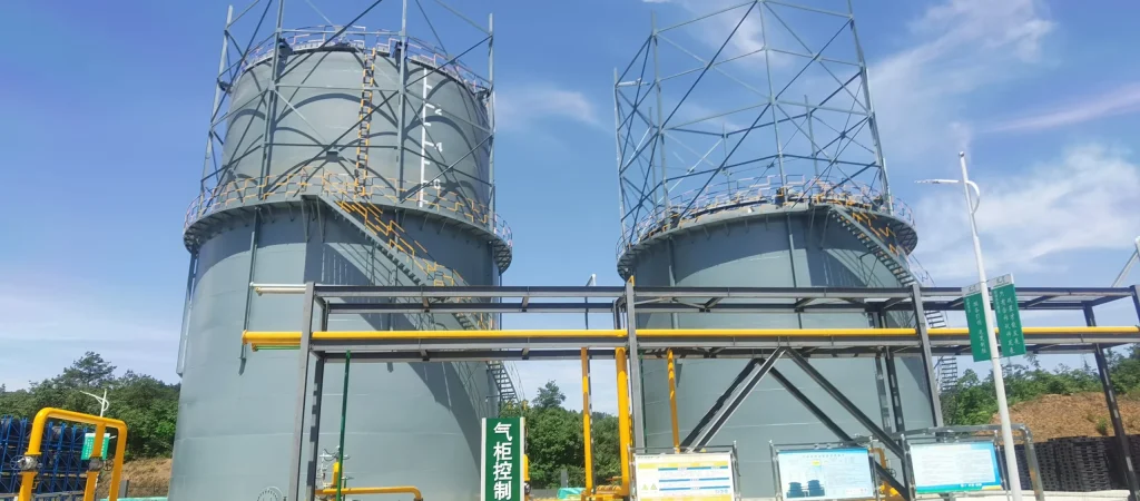 十堰伊克斯达废旧轮胎循环利用项目2台1800立方湿式气柜-tuya